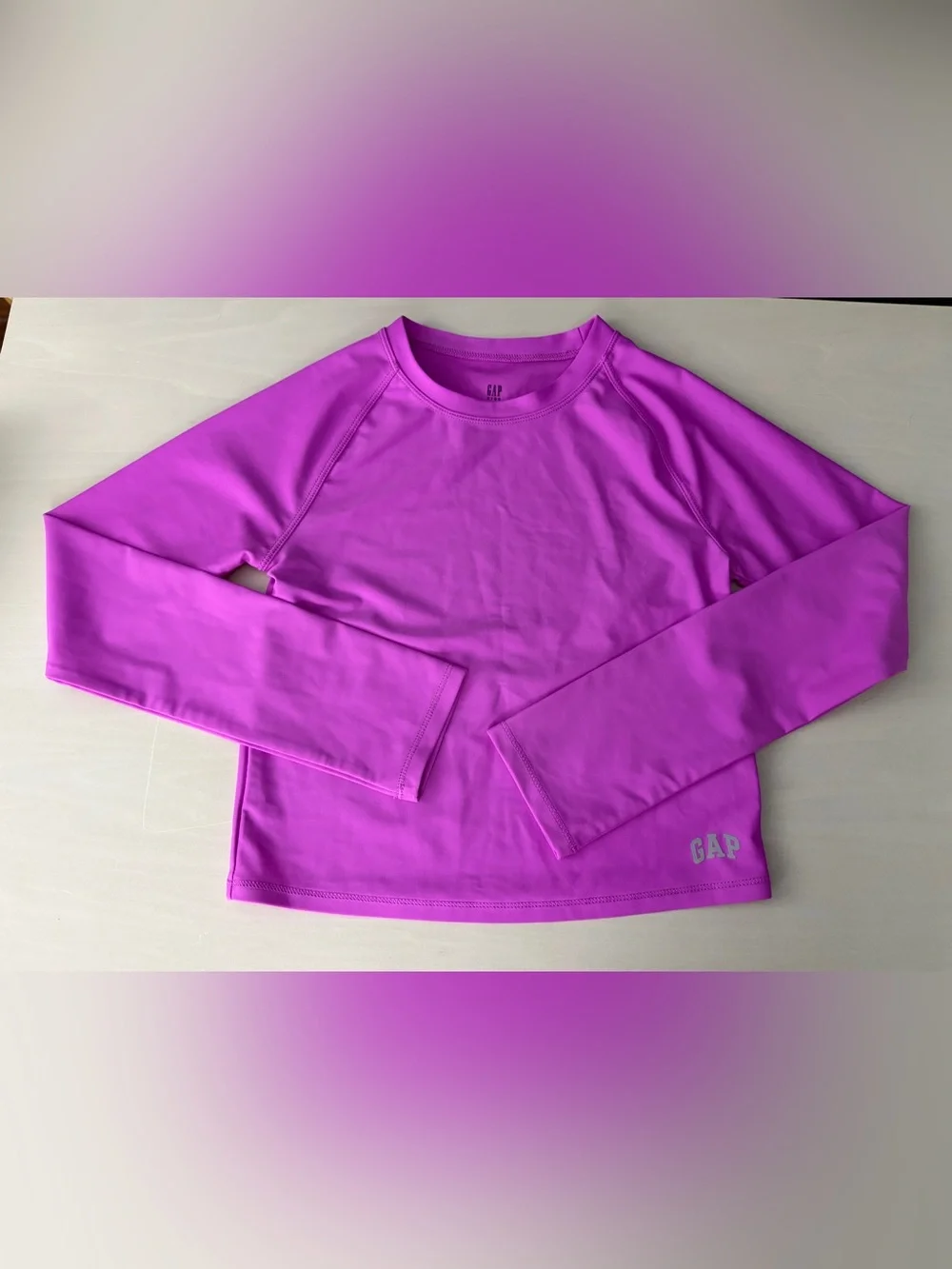 Gap Kids Girls Magenta Long Sleeve Rash Guard Size Medium